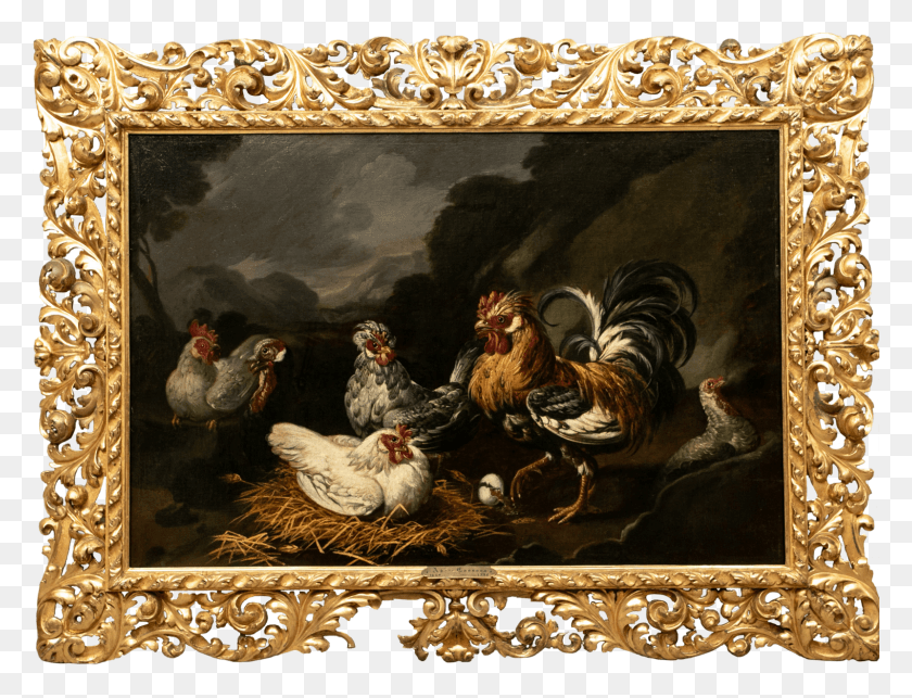 1600x1196 Giovanni Agostino Cassana Old Master Oil Painting Picture Frame, Chicken, Poultry, Fowl HD PNG Download