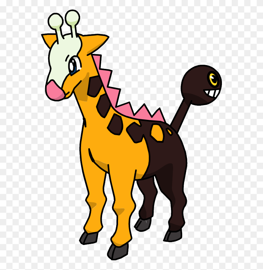 578x803 Покемон Girafarig, Животное, Млекопитающее, Лошадь Hd Png Скачать