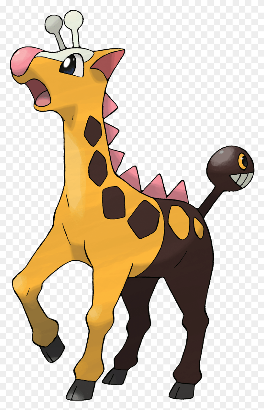 802x1281 Girafarig Pokemon Girafarig Evolution, Динозавр, Рептилия, Животное Hd Png Скачать