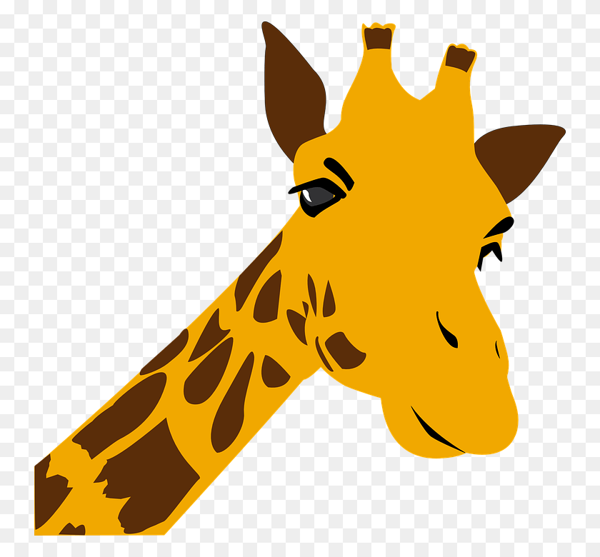 744x720 Giraffe Clip Art Giraffe Silhouette Clip Art Giraffe Graphic Giraffe, Animal, Mammal, Leaf HD PNG Download
