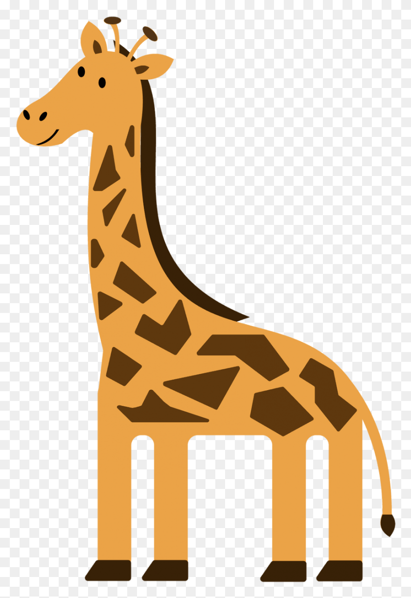 851x1269 Giraffe Clipart Giraffe Zoo Animals Clipart, Wildlife, Mammal, Animal HD PNG Download