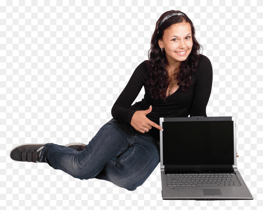 Girl, Pc, Computer, Electronics HD PNG Download