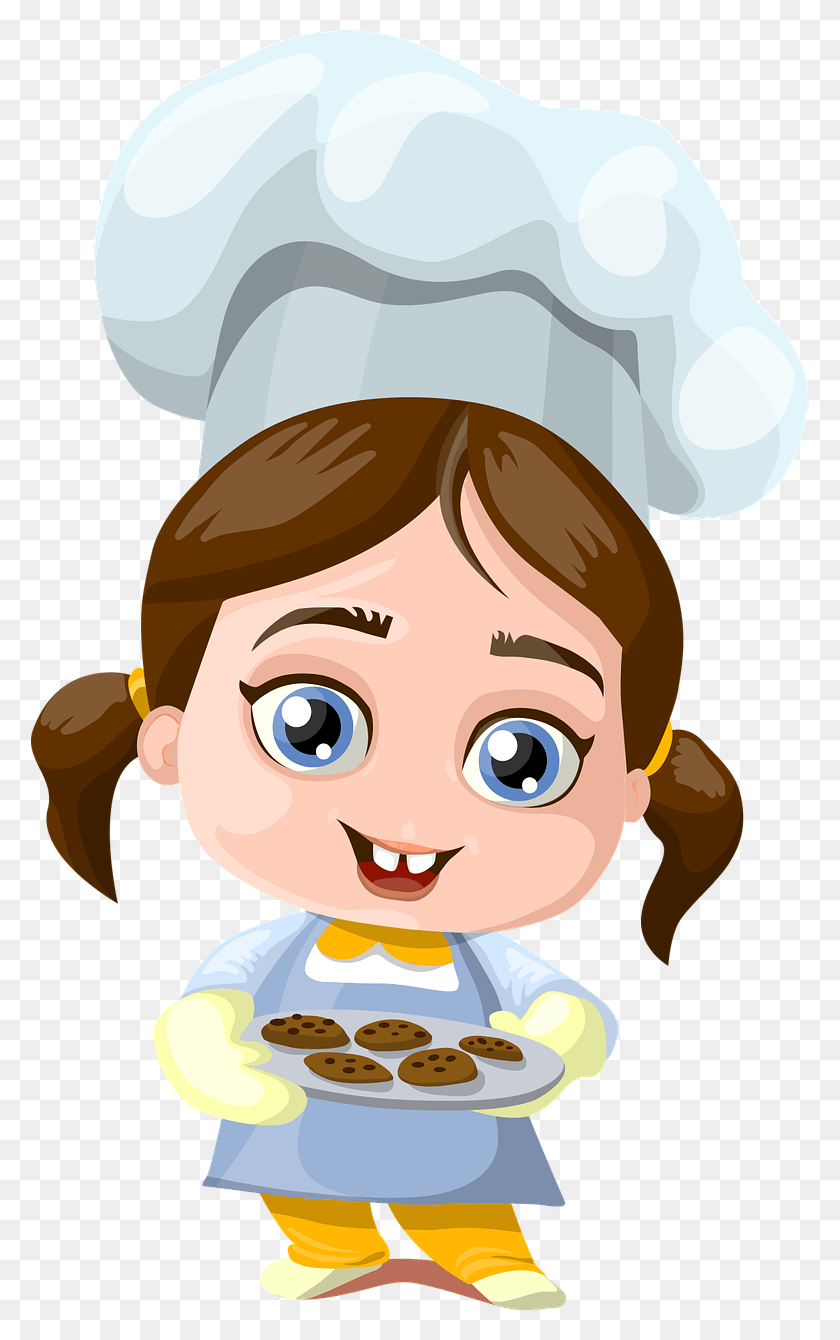 778x1280 Girl Cookies Cooking Cook Image Cook Girl Cartoon, Chef, Person, Human HD PNG Download
