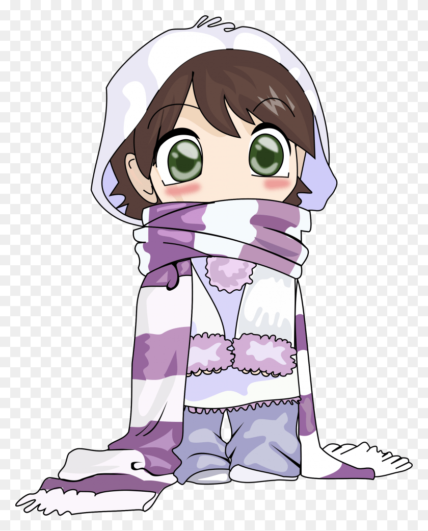1908x2400 Girl Cute Cold Winter Anime Image Anime Girl Cartoon, Clothing, Apparel, Comics HD PNG Download