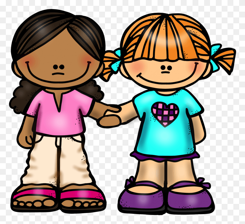 1570x1428 Girl Friends Holding Hands Clip Art Two Friends, Person, Human, People HD PNG Download