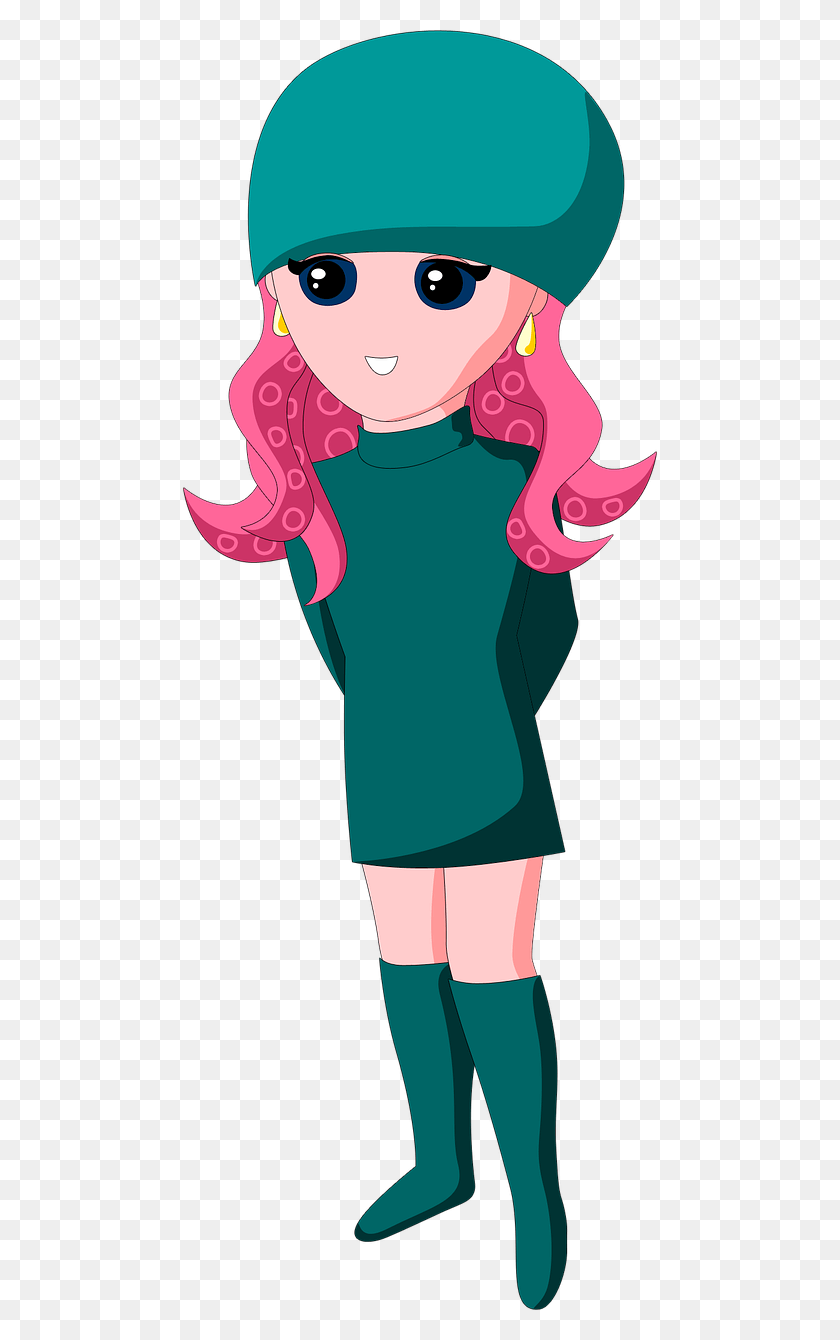 474x1280 Girl Octopus Tentacles Cartoon, Clothing, Apparel, Sleeve HD PNG Download
