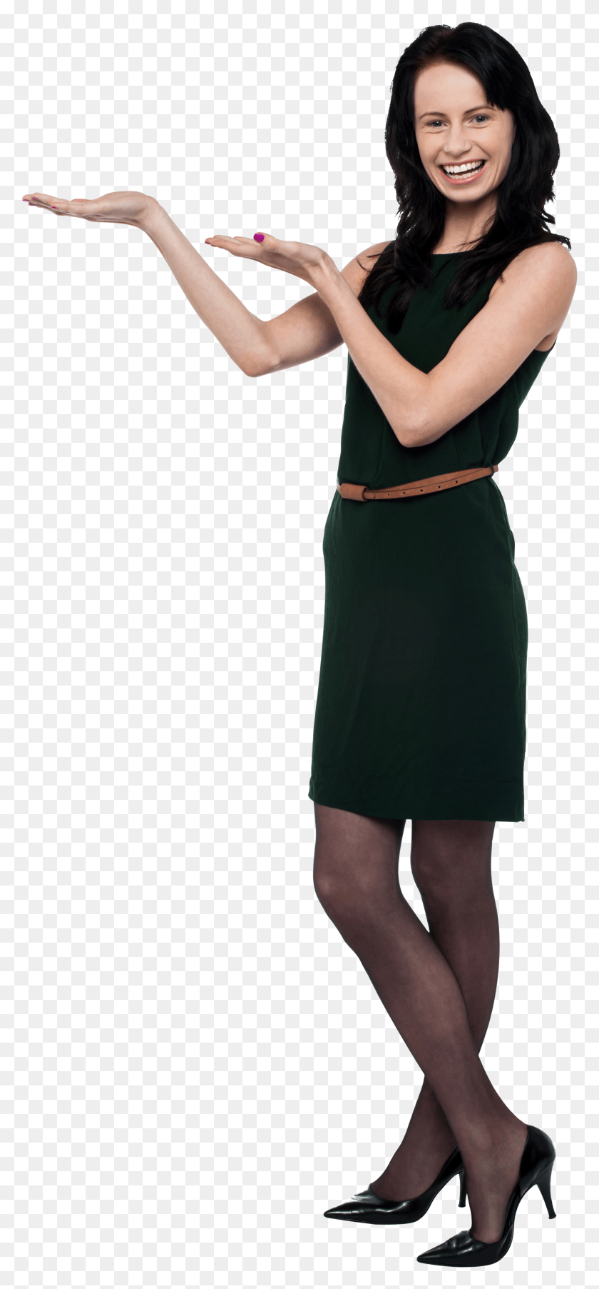 2048x4582 Girl Pointing Left Free Image Girl Standing Pointing, Clothing, Apparel, Dress HD PNG Download