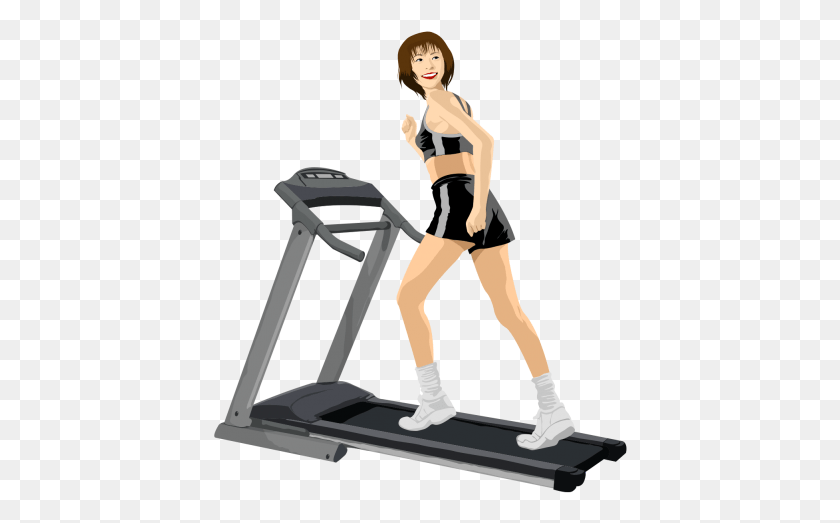 415x463 Girl Runs On Treadmill Fitness Equipment, Person, Human, Working Out HD PNG Download