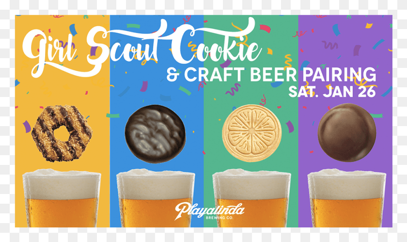 941x530 Girl Scout Cookie Amp Craft Beer Сочетание Girl Scout Cookie С Пивом, Стакан, Алкоголь, Напитки Hd Png Скачать