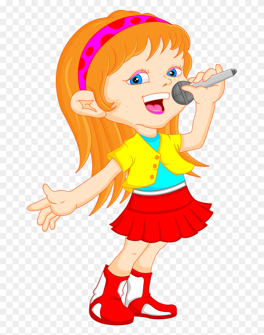 671x1005 Girl Singing Girl Singing Clip Art, Person, Human, Karaoke HD PNG Download