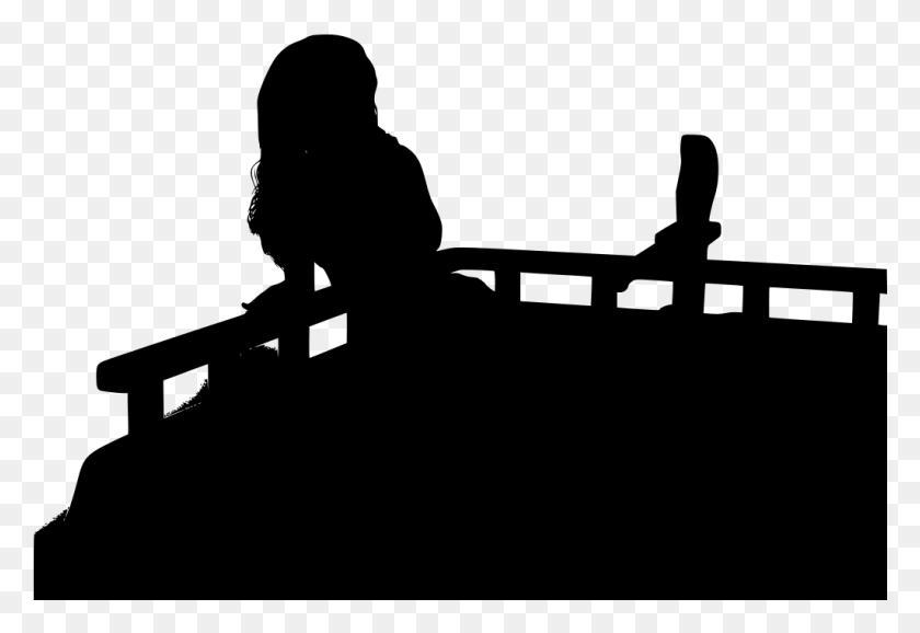 1025x682 Girl Sitting On Roof Silhouette, Gray, World Of Warcraft HD PNG Download