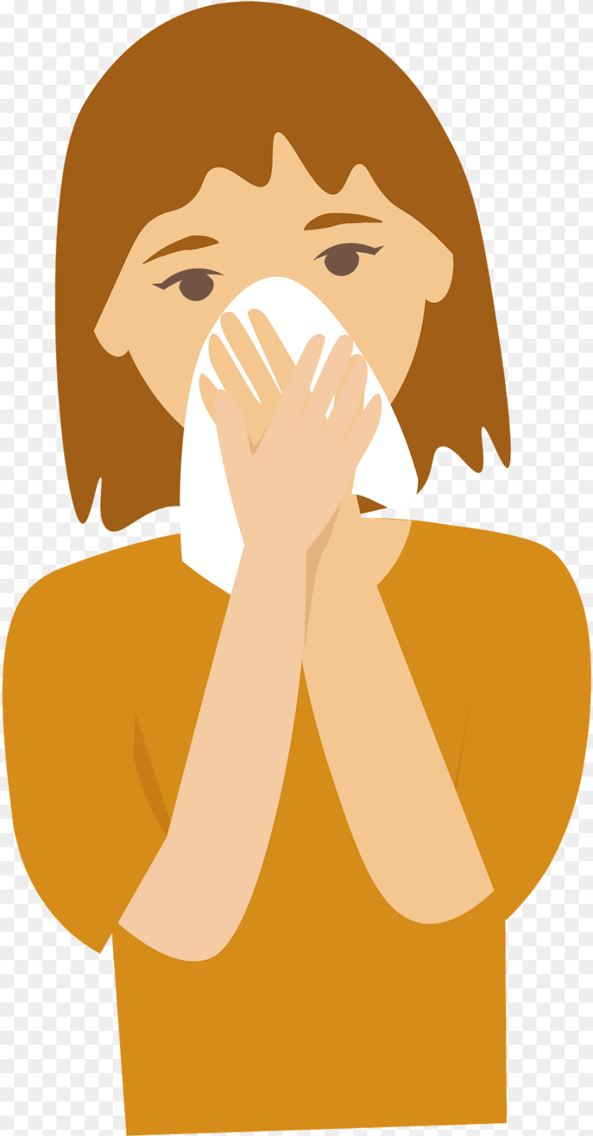 934x1789 Girl Sneezing With Tissue Clipart Disappointment, Face, Head, Person, Adult Transparent PNG