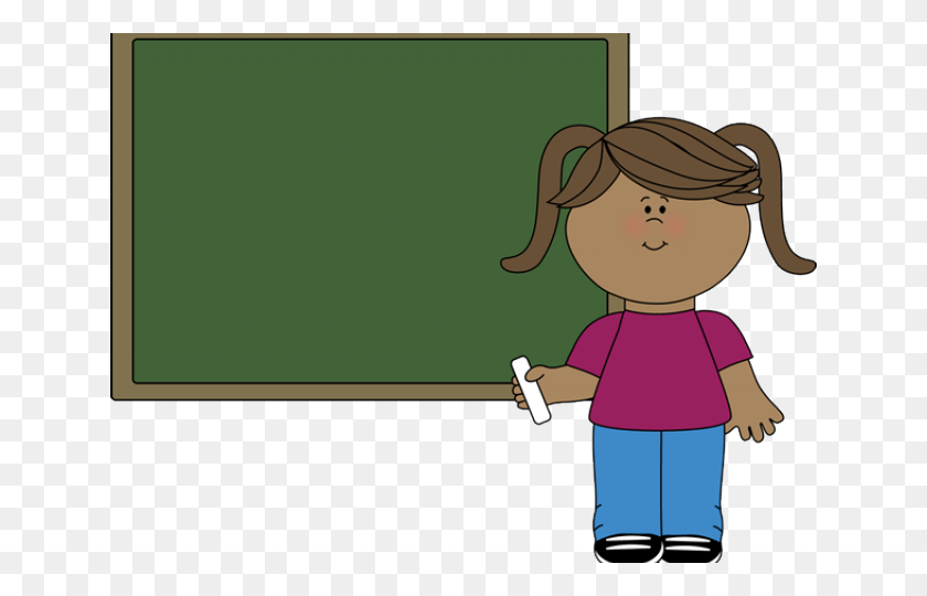 640x480 Girl Student Blackboard Clipart, Indoors, Room, Teacher HD PNG Download