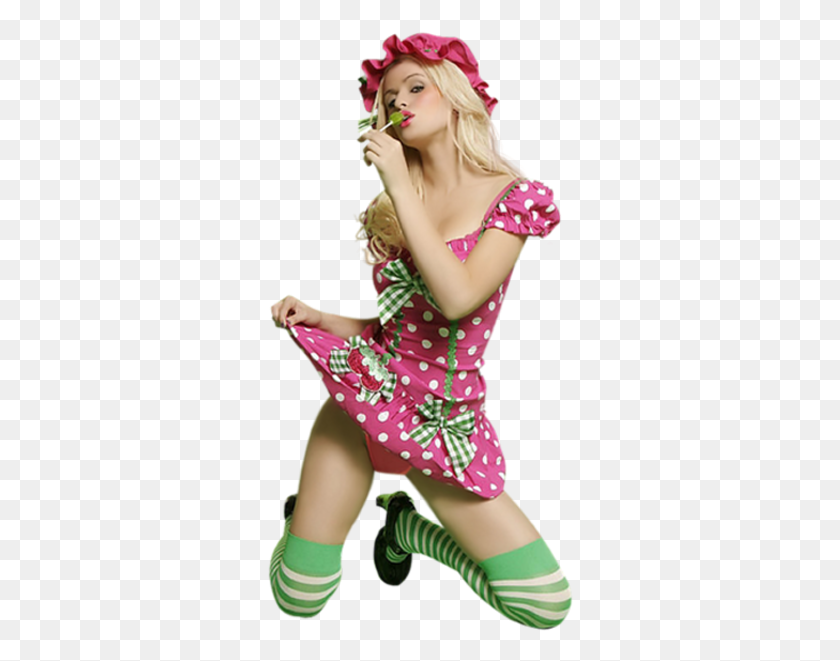 306x601 Girl Sucker Costume Hat, Dance Pose, Leisure Activities, Person HD PNG Download