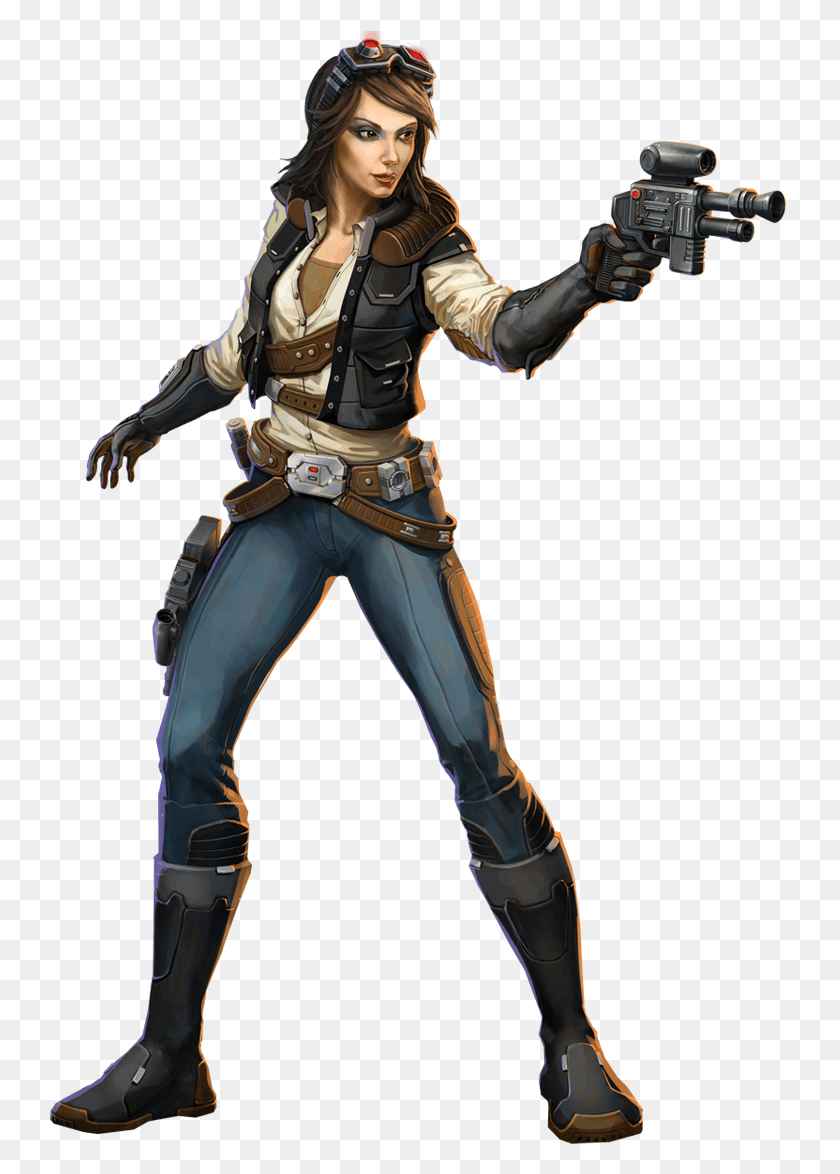 741x1114 Girl Version Of Han Solo Star Wars The Old Republic, Costume, Person, Human Descargar Hd Png