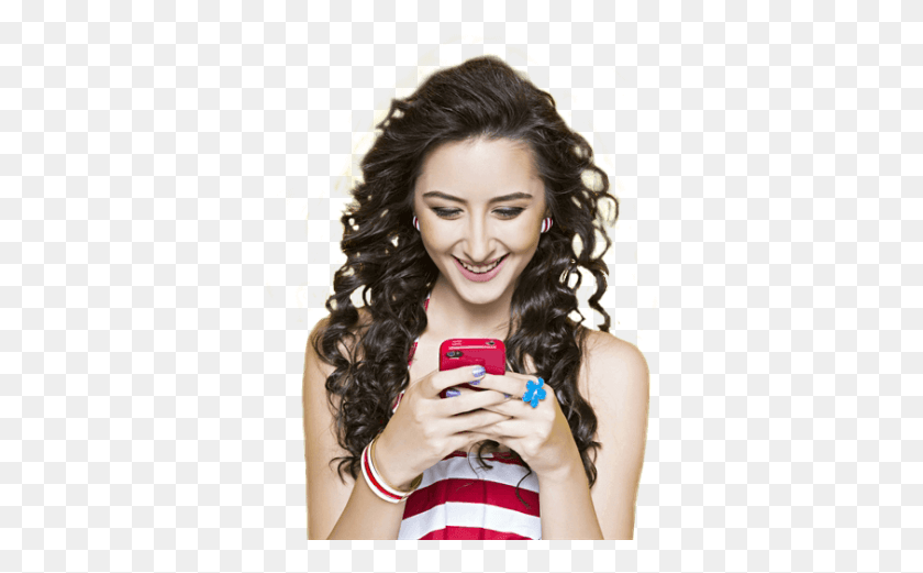 360x461 Girl With Mobile Idea Postpaid, Person, Human, Phone HD PNG Download