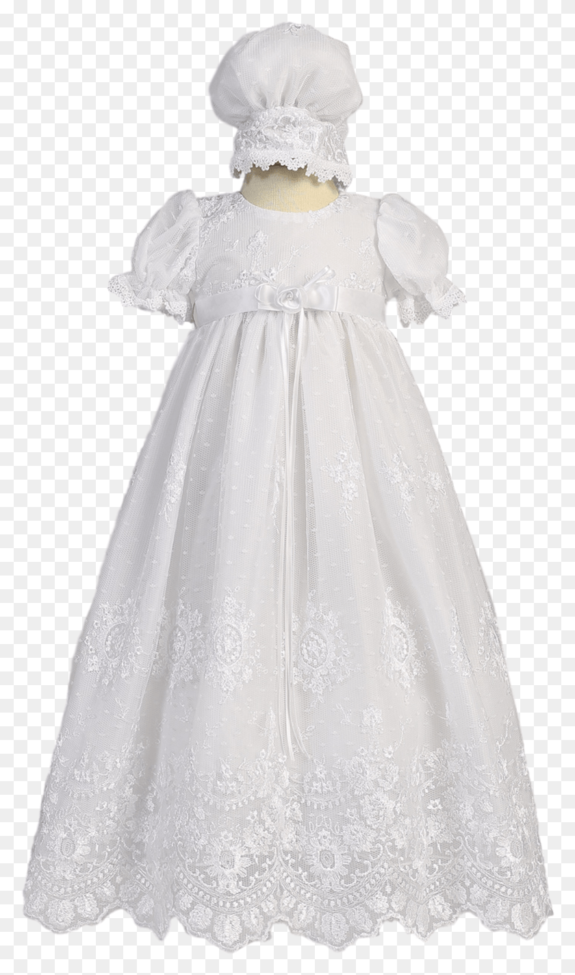 2204x3852 Girls Floral Embroidered Tulle Christening Gown W Gown HD PNG Download