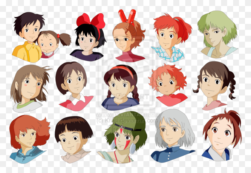 861x574 Girls Studio Ghibli By Krosi Женские Персонажи Аниме Studio Ghibli Filmes, Кукла, Игрушка, Комиксы Hd Png Скачать