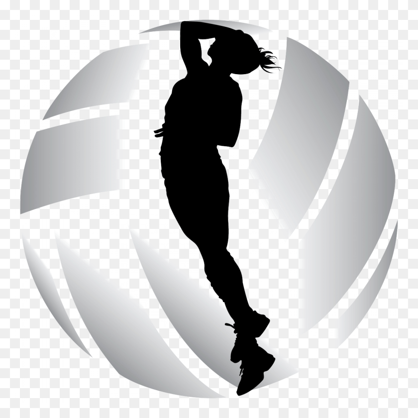1200x1200 Girls Volleyball Logo Black Volleyball Logos, Person, Human, Sphere HD PNG Download
