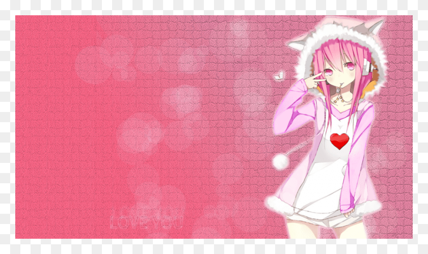 900x507 Girls Wallpapers Pictures Cute Anime Girl Pink, Rug, Doll, Toy HD PNG Download