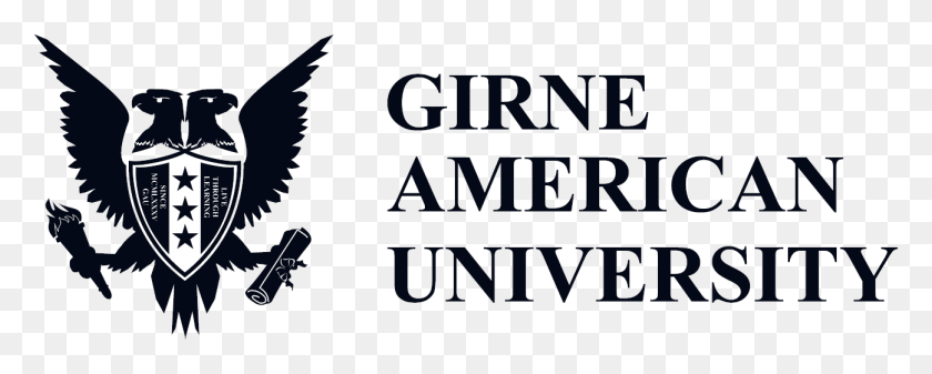 1297x461 Логотип Американского Университета Гирне, Текст, Птица, Животное Hd Png Скачать