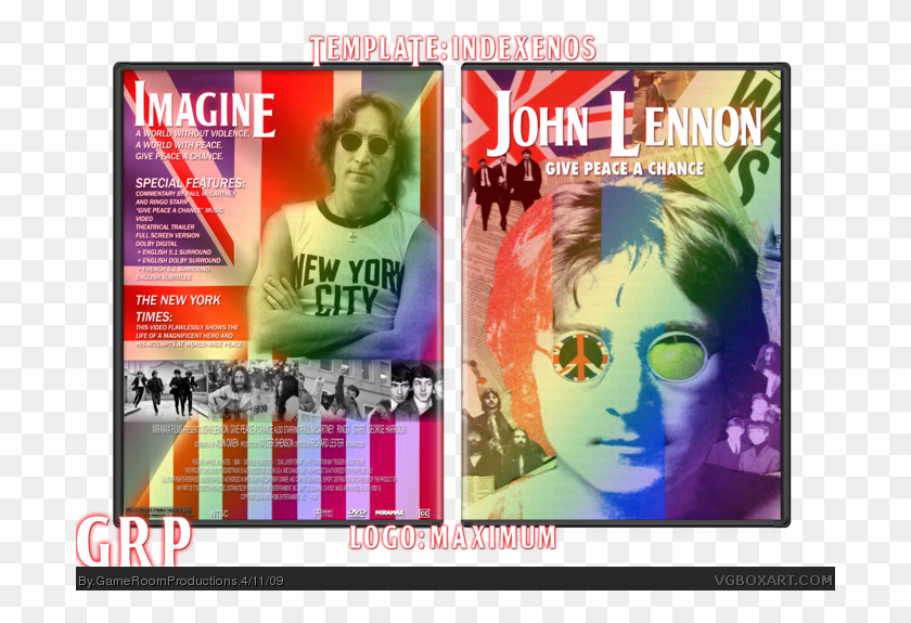 701x515 Descargar Png Give Peace A Chance Box Art Cover John Lennon Ciudad De Nueva York, Cartel, Anuncio, Persona Hd Png