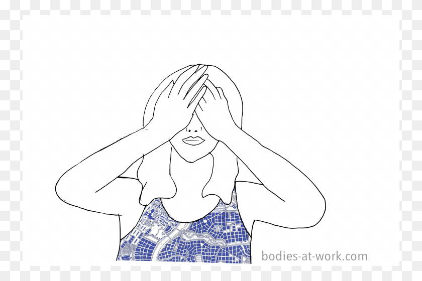 750x500 Give Your Eyes A Break Line Art, Female, Arm, Girl HD PNG Download
