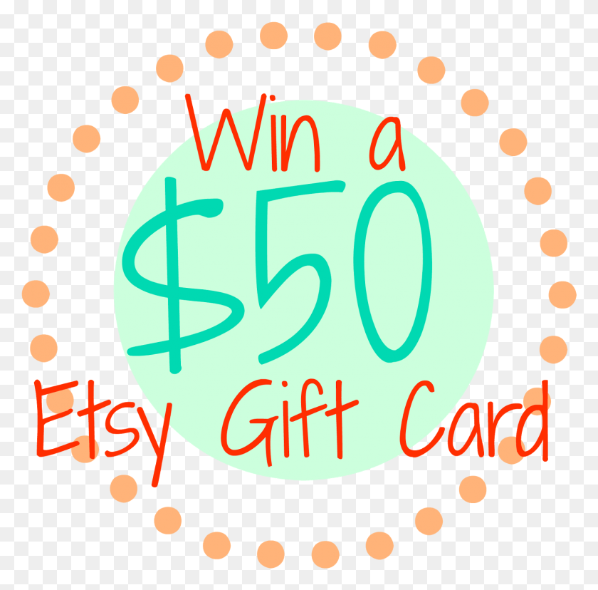 1518x1495 Giveaway A 50 Etsy Gift Card Circle, Text, Alphabet, Number HD PNG Download