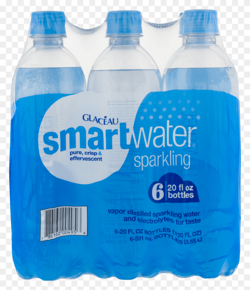 1539x1801 Glaceau Smartwater Sparkling Vapor Distilled Water Glaceau Smart Water 6 Pack, Bottle, Plastic, Water Bottle HD PNG Download