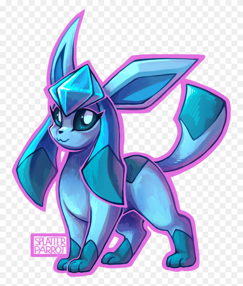761x927 Glaceon By Splatterparrot Cartoon, Mammal, Animal, Wildlife HD PNG Download