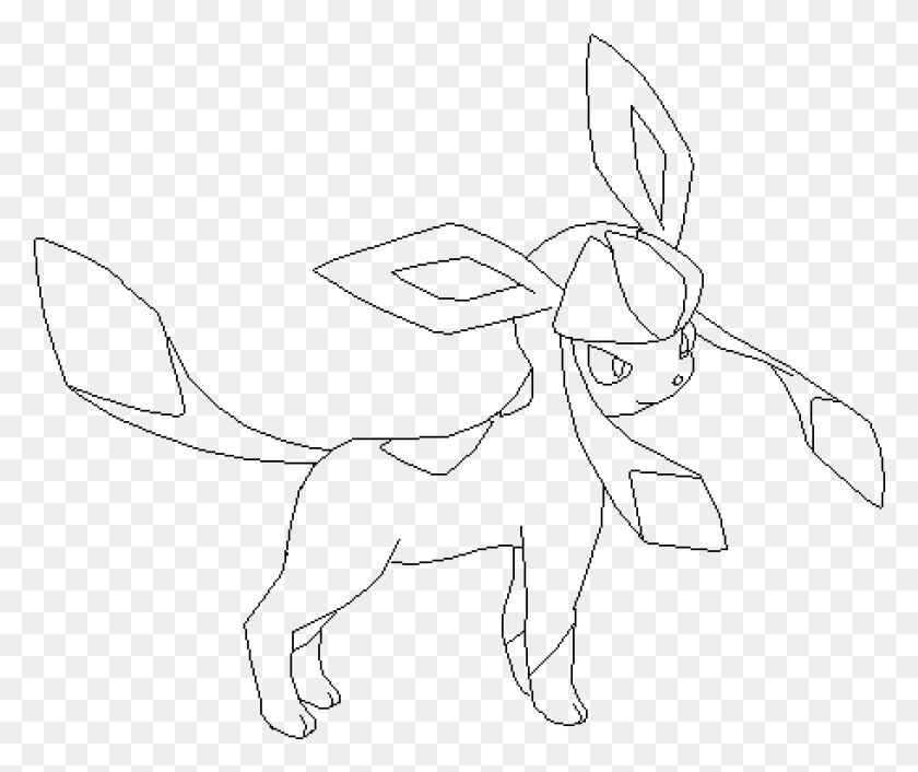 Glaceon Line Art, Gray, World Of Warcraft HD PNG Download – Stunning ...