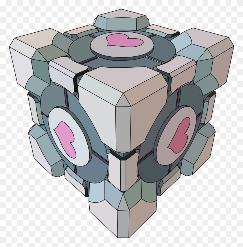 1729x1762 Png Куб-Компаньон Glados От Coffeedaze Cube Companion, Робот, Граната, Бомба Png Скачать