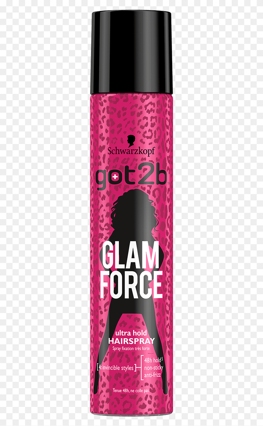 267x1301 Glam Force Hairspray Perfume, Bottle, Tin, Beverage HD PNG Download