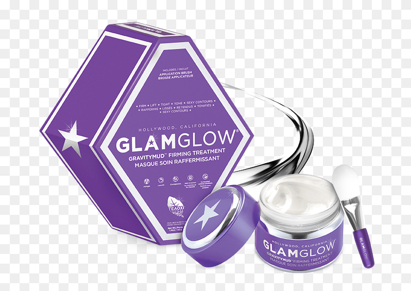 697x536 Glam Glow Gravity Mud Glamglow Gravity Mud Mask, Cosmetics, Bottle, Jar HD PNG Download