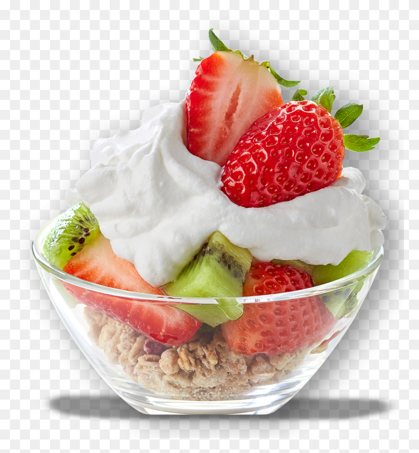 1033x1123 Glas Fruit Whip Strawberry Kiwi, Cream, Dessert, Food HD PNG Download