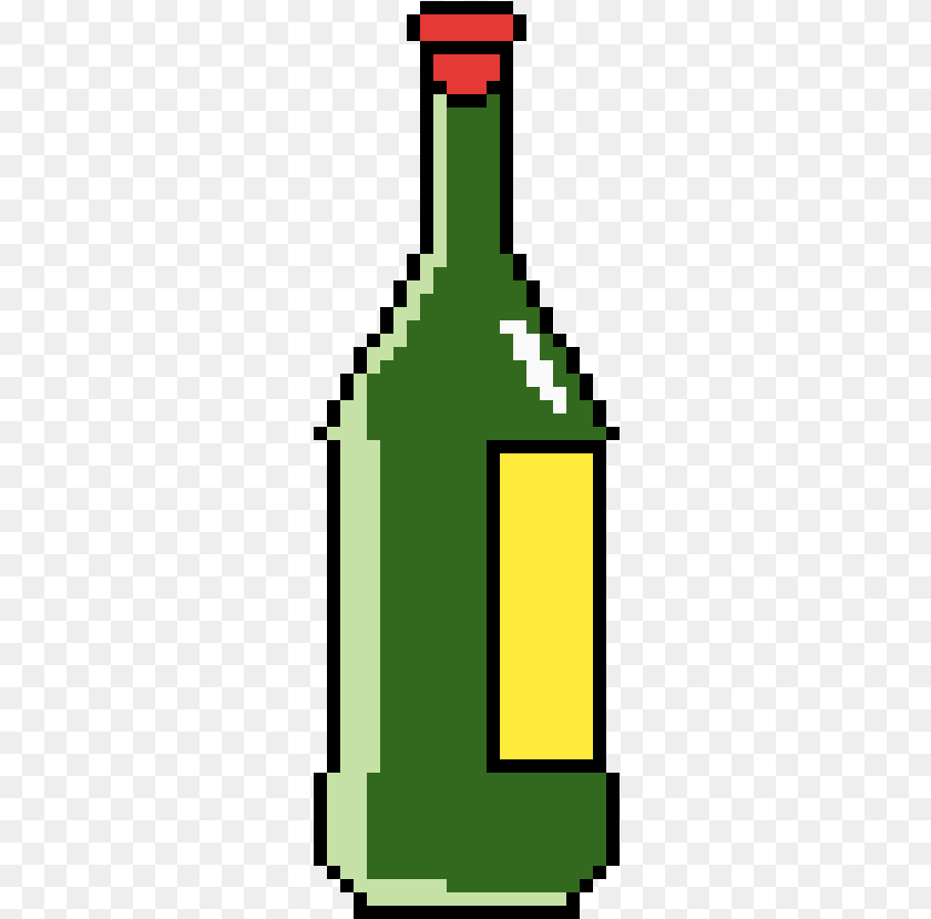 277x829 Glass Bottle Sticker PNG