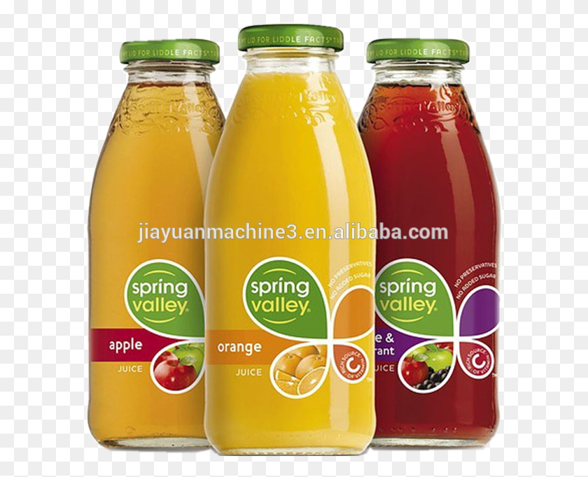 595x622 Glass Bottle Juice Filling Machine Spring Valley, Beverage, Drink, Orange Juice HD PNG Download