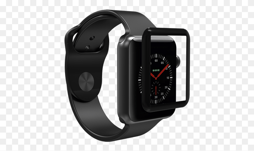 418x441 Glass Curve Elite Apple Watch Glass Screen Protector, Wristwatch, Digital Watch HD PNG Download