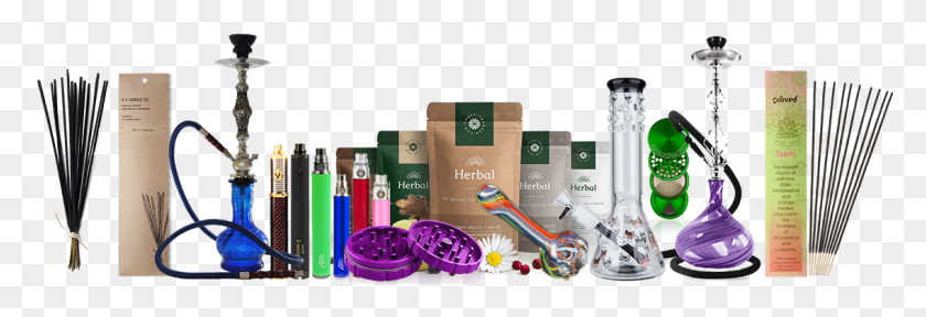 1134x332 Glass Pipes Grinders Herbs Hookahs Incense Kratoms Smoke Shop Products, Bag, Bottle, Shopping Bag HD PNG Download