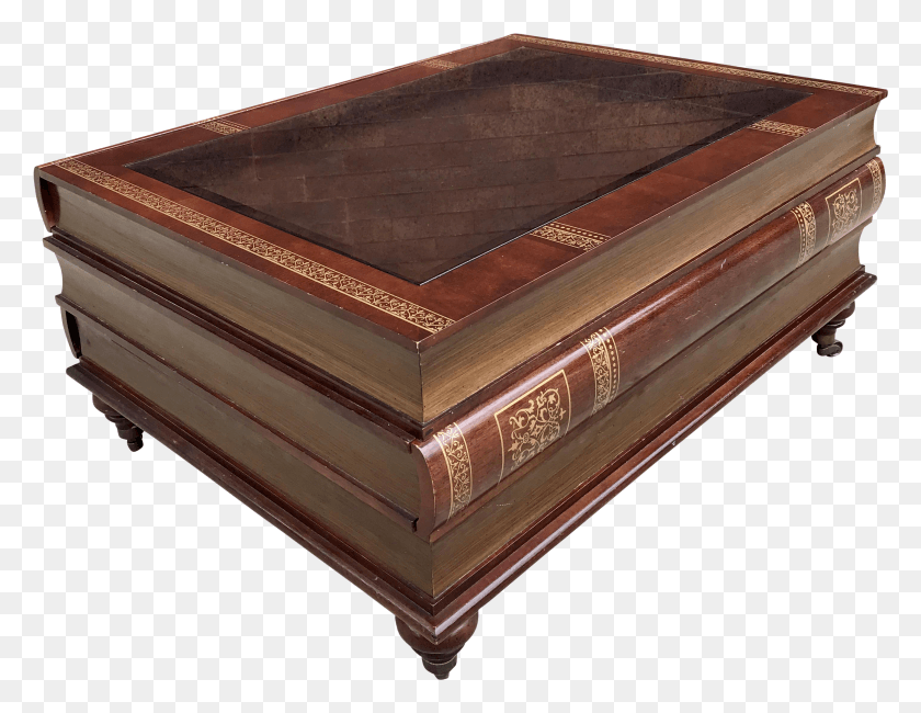 2854x2159 Glass Top Stacked Book Table On Chairish Coffee Table Descargar Hd Png