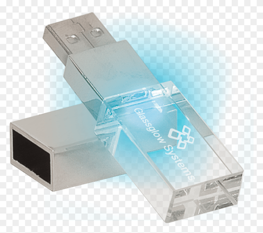 1141x998 Glass Usb Flash Drive With White Led Amp Black Box Crystal Usb Drive, Plastic, Electronics, Furniture HD PNG Download