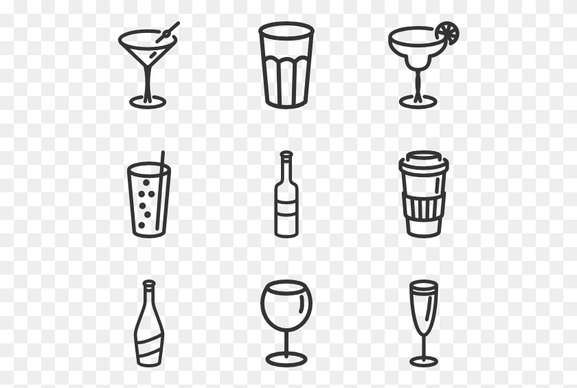 499x505 Glasses And Bottles Drinking Glasses Icon, Cylinder, Glass, Bomb HD PNG Download