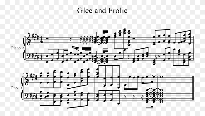 749x419 Glee And Frolic Sheet Music 1 Of 1 Pages Sheet Music, Gray, World Of Warcraft HD PNG Download
