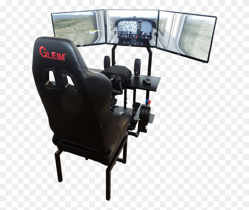 627x649 Gleim Virtual Cockpit Ultimate Set Gleim Flight Simulator, Chair, Furniture, Cushion HD PNG Download