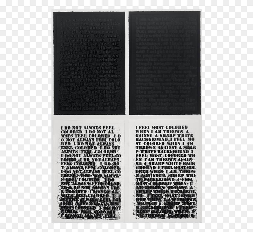 502x711 Glenn Ligon In With Open Eyes Untitled Four Etchings, Text, Word HD PNG Download