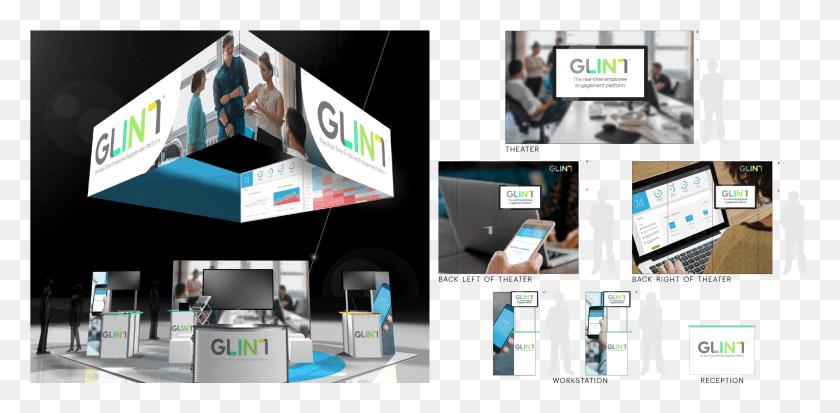 2138x969 Glint Tradeshow Booth Online Advertising, Person, Human, Advertisement Descargar Hd Png