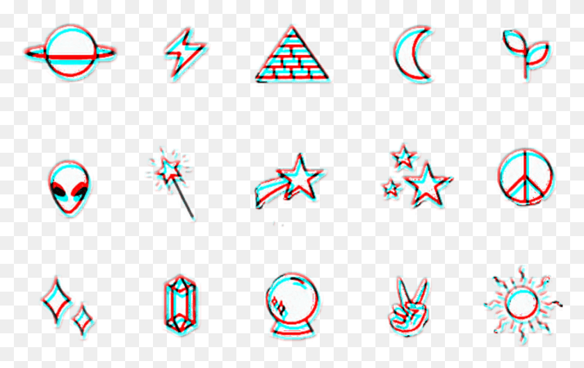 873x527 Glitch Aesthetic Tumblr Cool Small And Simple Drawings, Lighting, Symbol, Star Symbol HD PNG Download