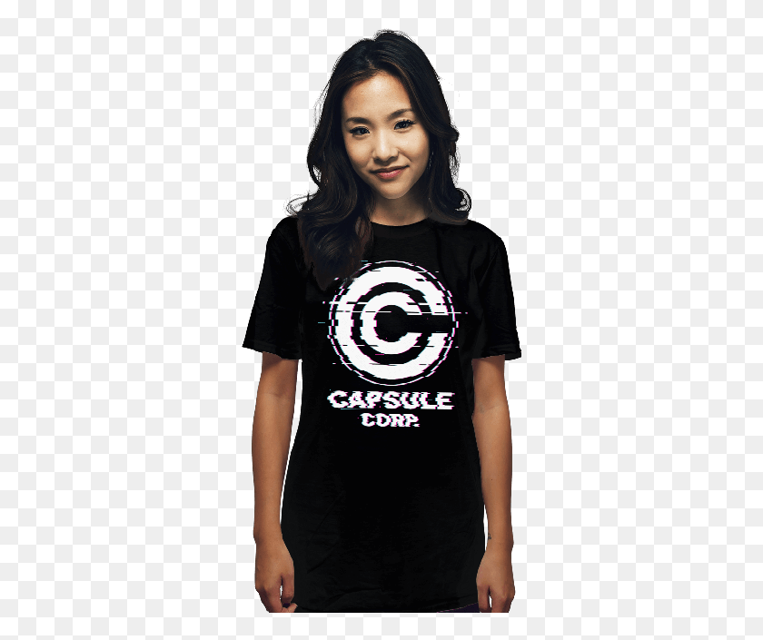 309x645 Glitch Capsule Corp Shirt, Clothing, Apparel, Person HD PNG Download