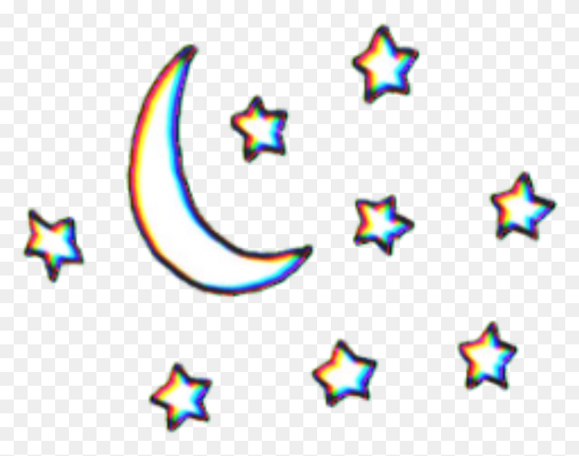 2236x1726 Glitch Planetas Planeta Estrellas Tumblr Estética Tumblr Luna Y Estrellas Transparente, Iluminación, Ornamento, Símbolo De Estrella Hd Png