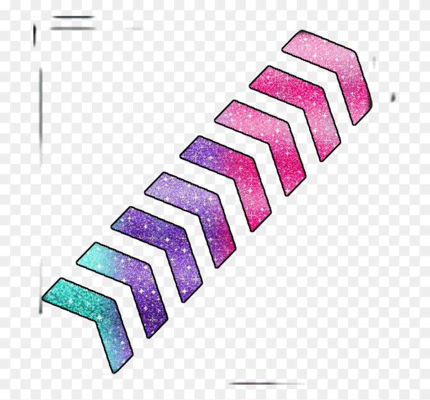 711x721 Glitter Arrow Cute Tumblr Pictures Tumblr Cute Editing Transparent Stickers, Tie, Accessories, Accessory HD PNG Download